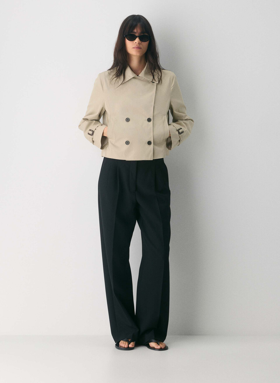 esquire trench coat - city twill marcona beige
