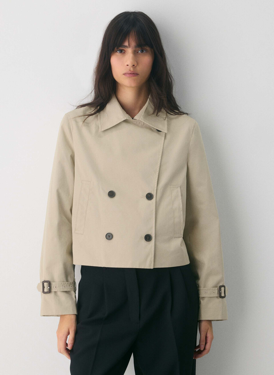 esquire trench coat - city twill marcona beige
