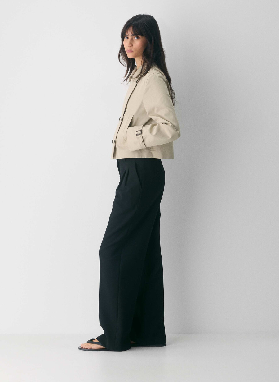 esquire trench coat - city twill marcona beige
