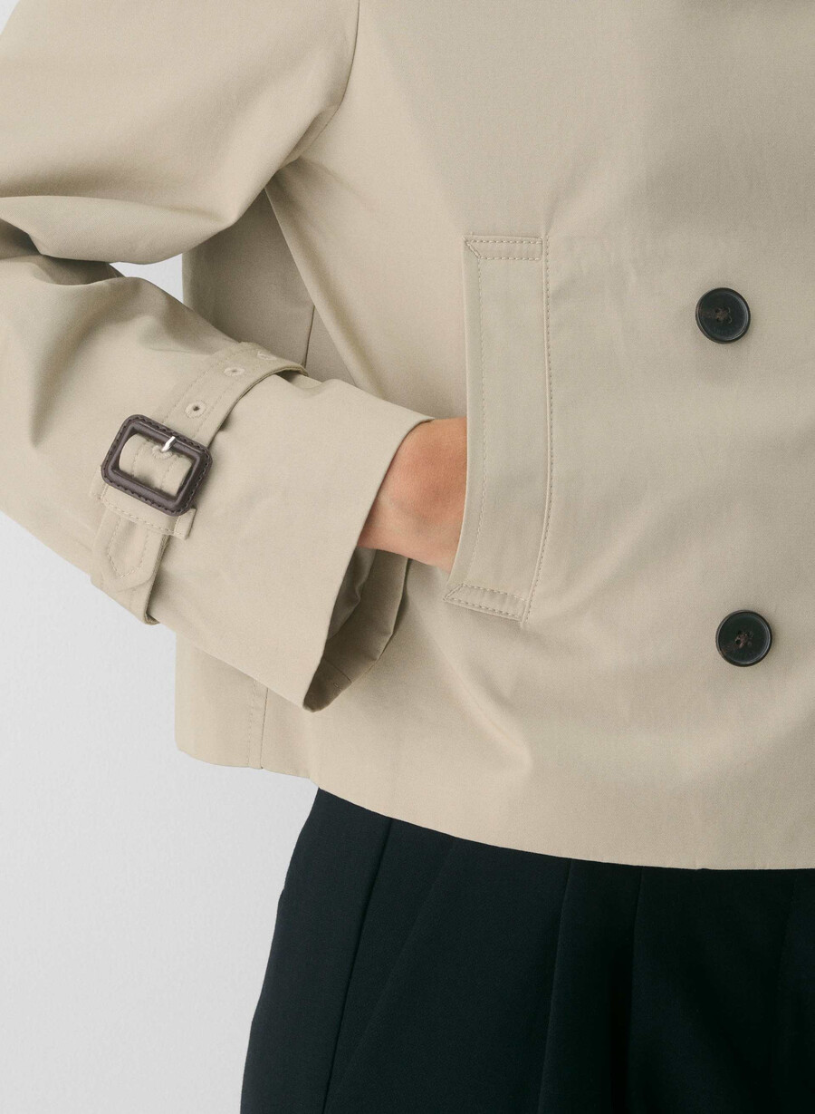 esquire trench coat - city twill marcona beige