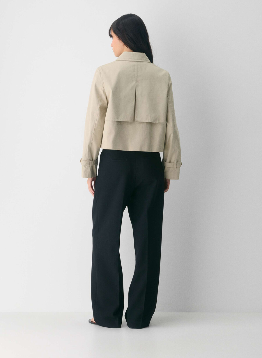 esquire trench coat - city twill marcona beige