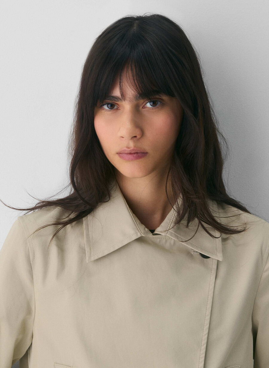 esquire trench coat - city twill marcona beige