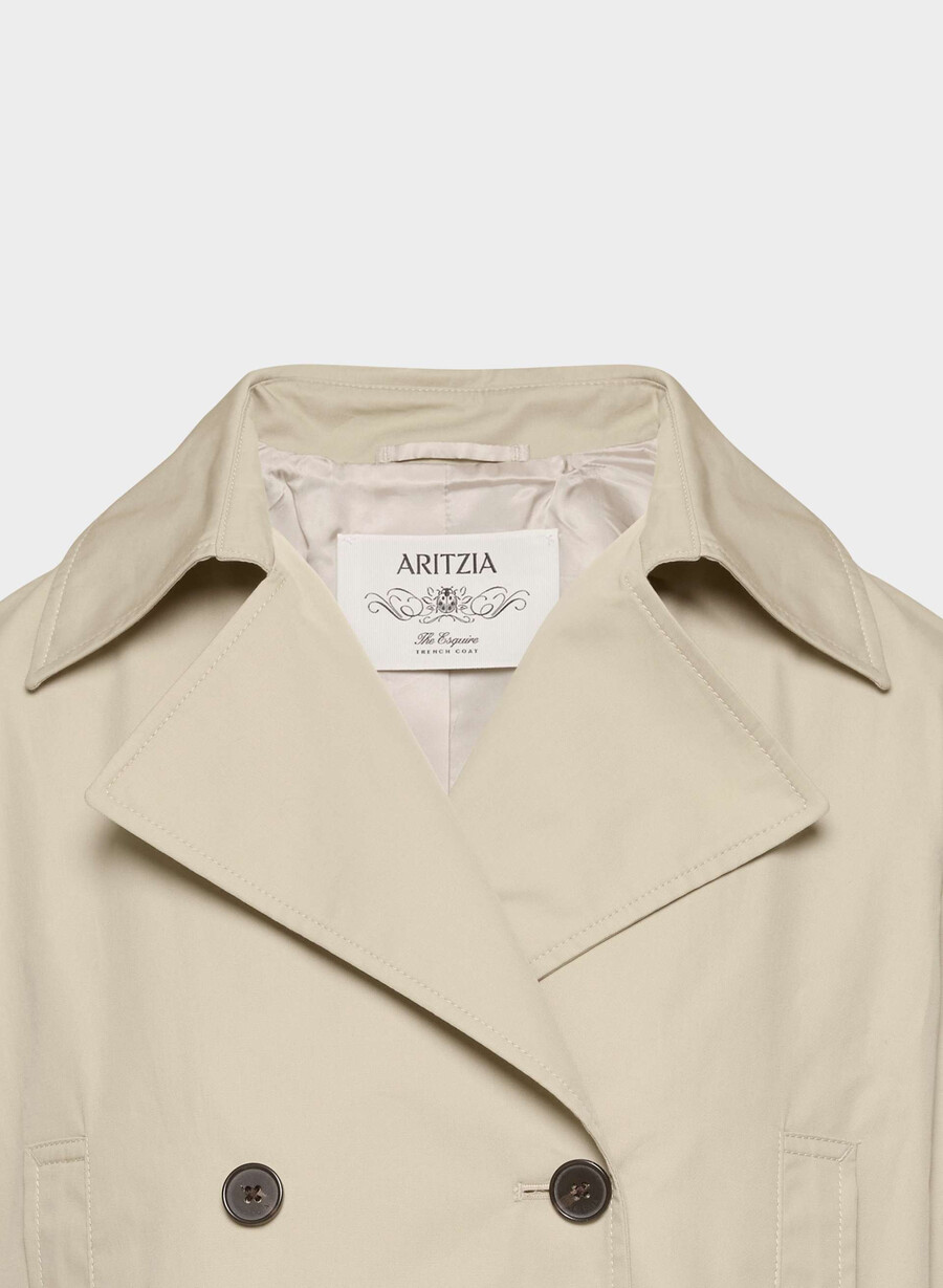 esquire trench coat - city twill marcona beige