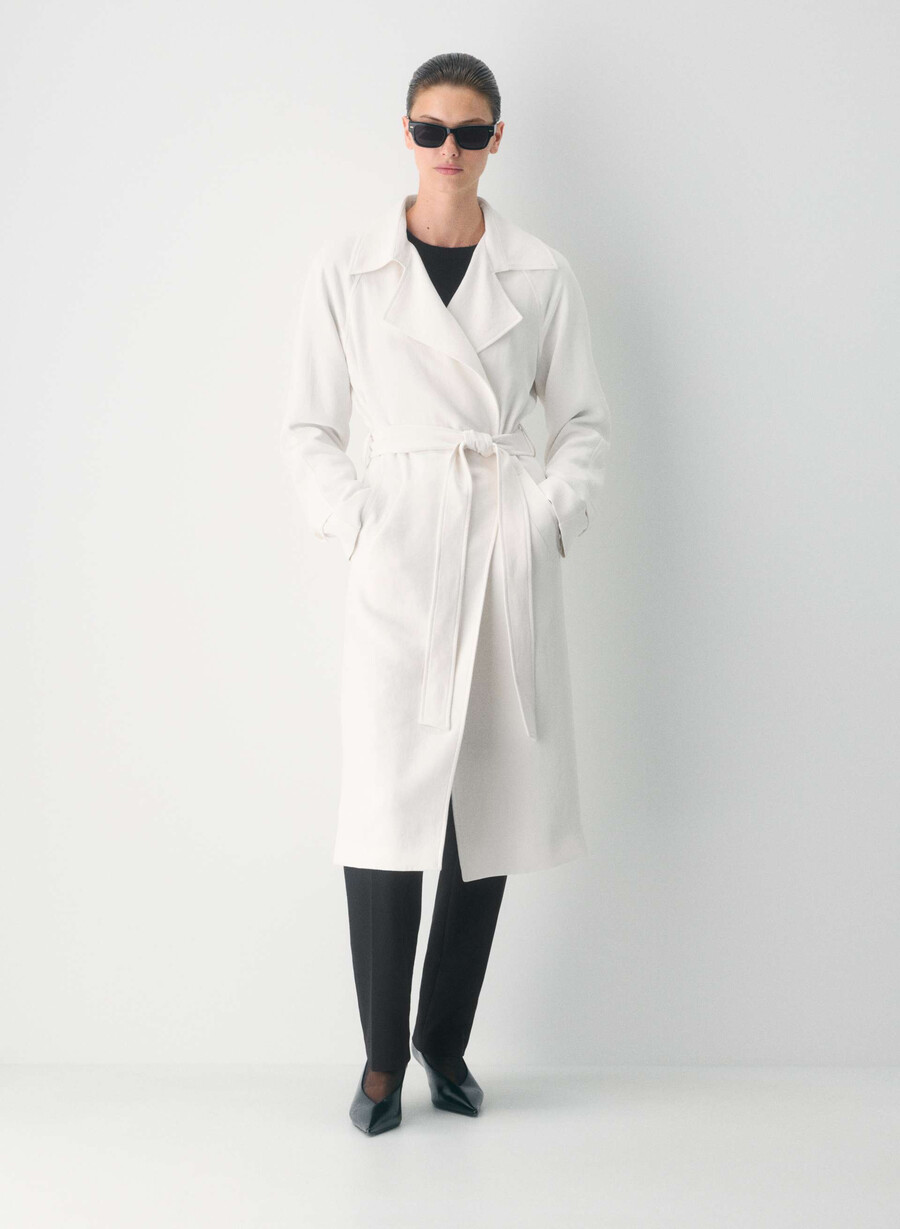 splendor trench coat - crepette lys bjØrk