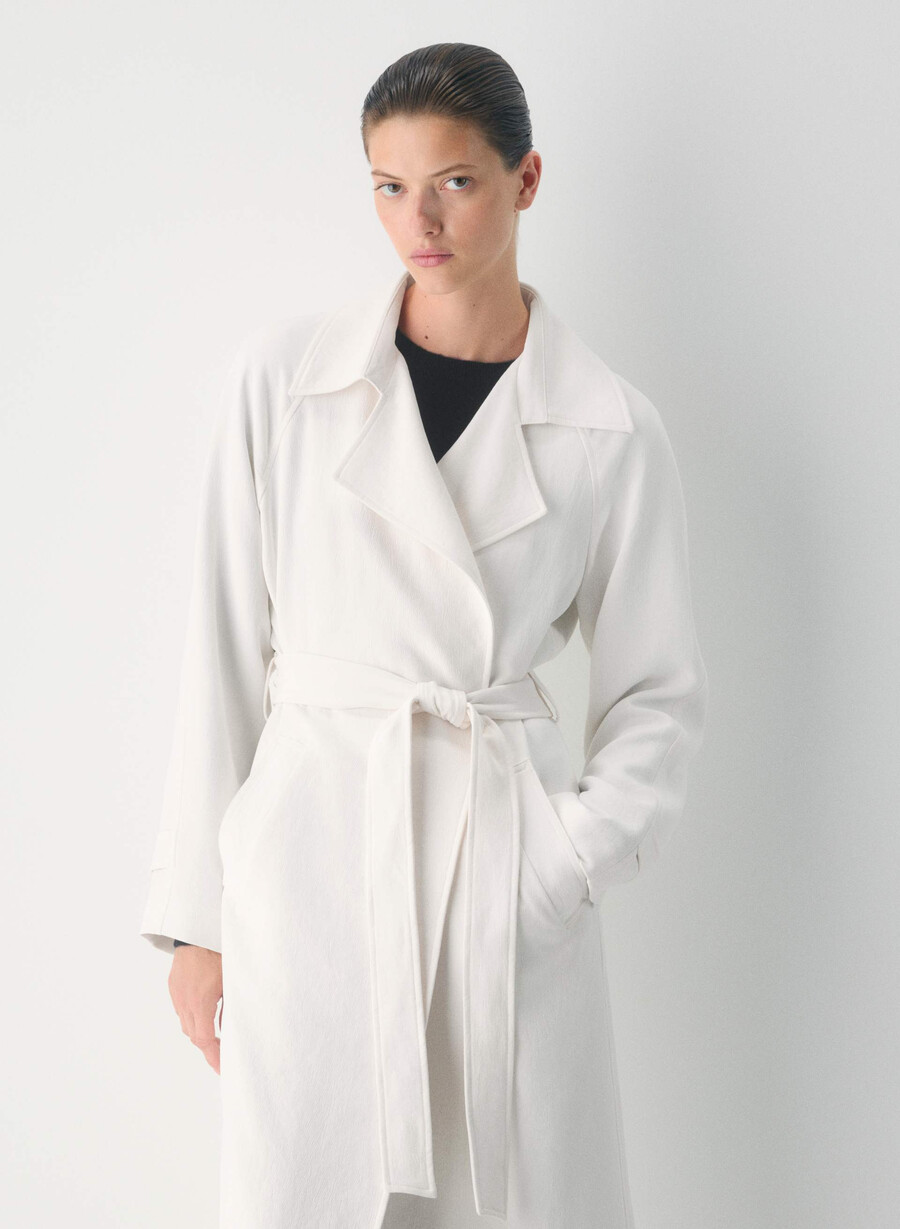 splendor trench coat - crepette lys bjØrk