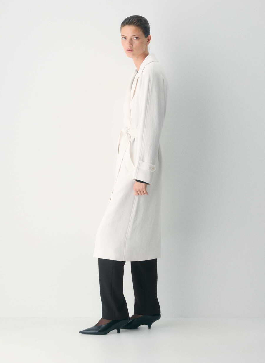 splendor trench coat - crepette lys bjØrk