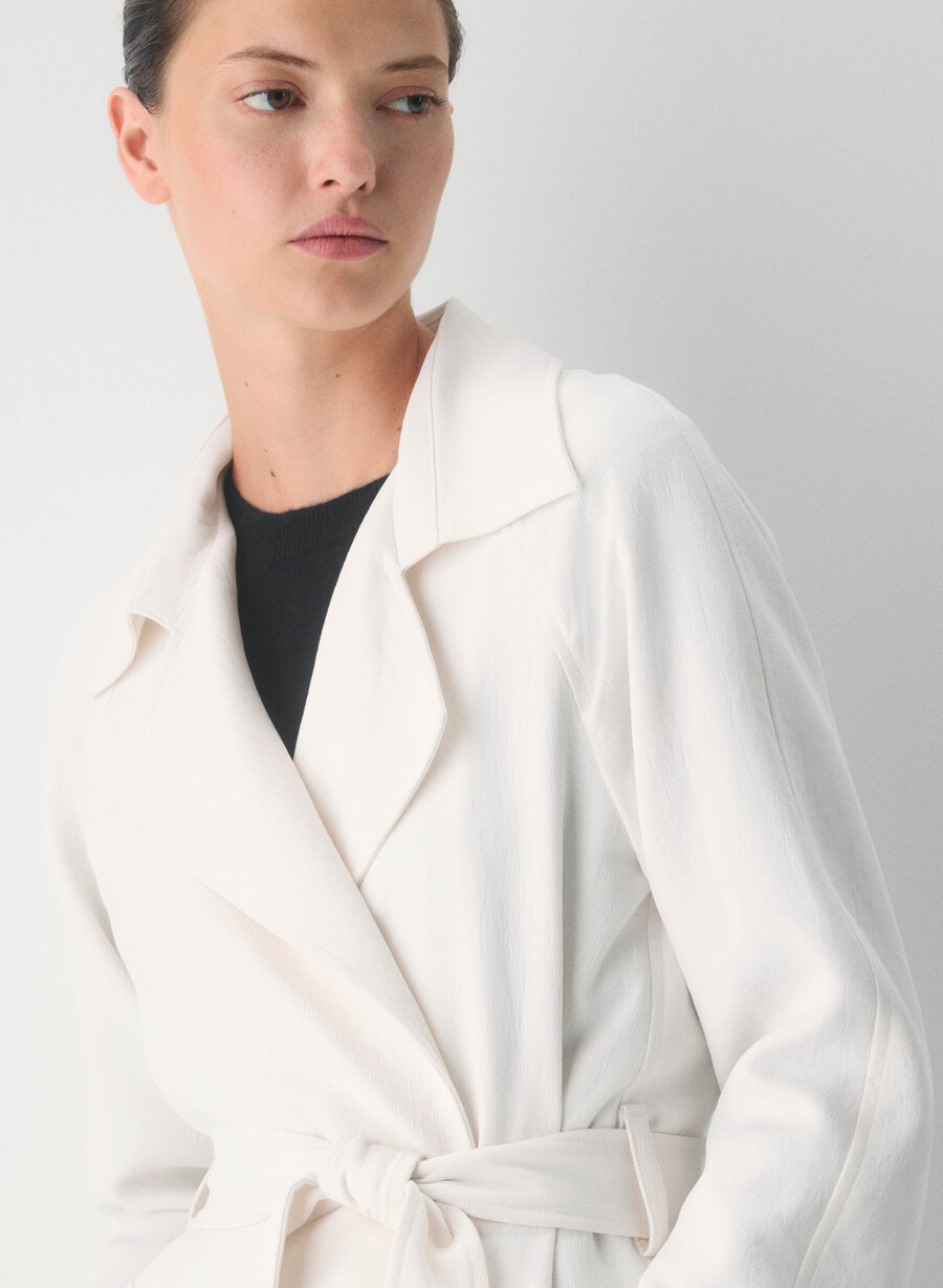 splendor trench coat - crepette lys bjØrk