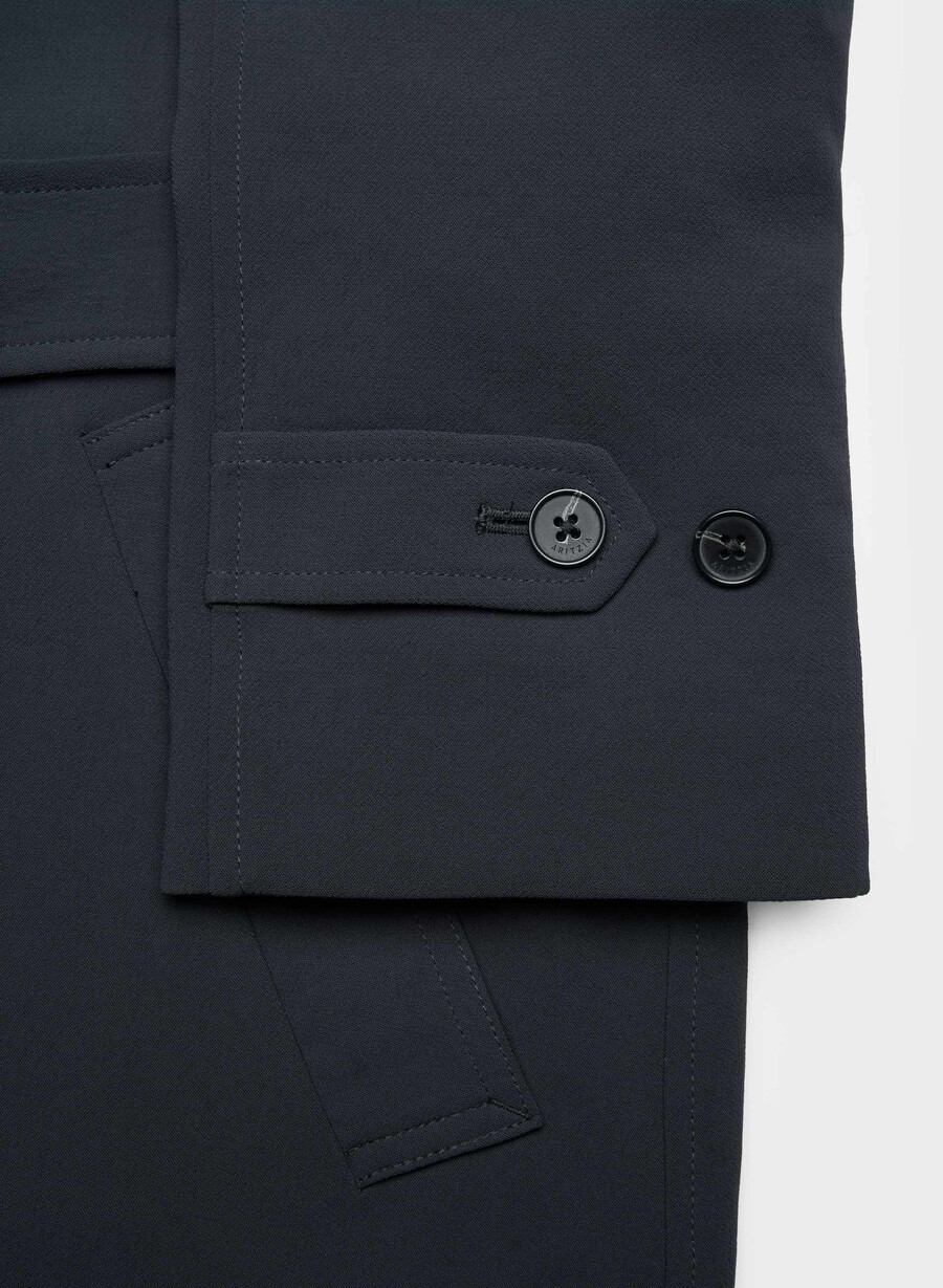 splendor trench coat - crepette mØrk navy