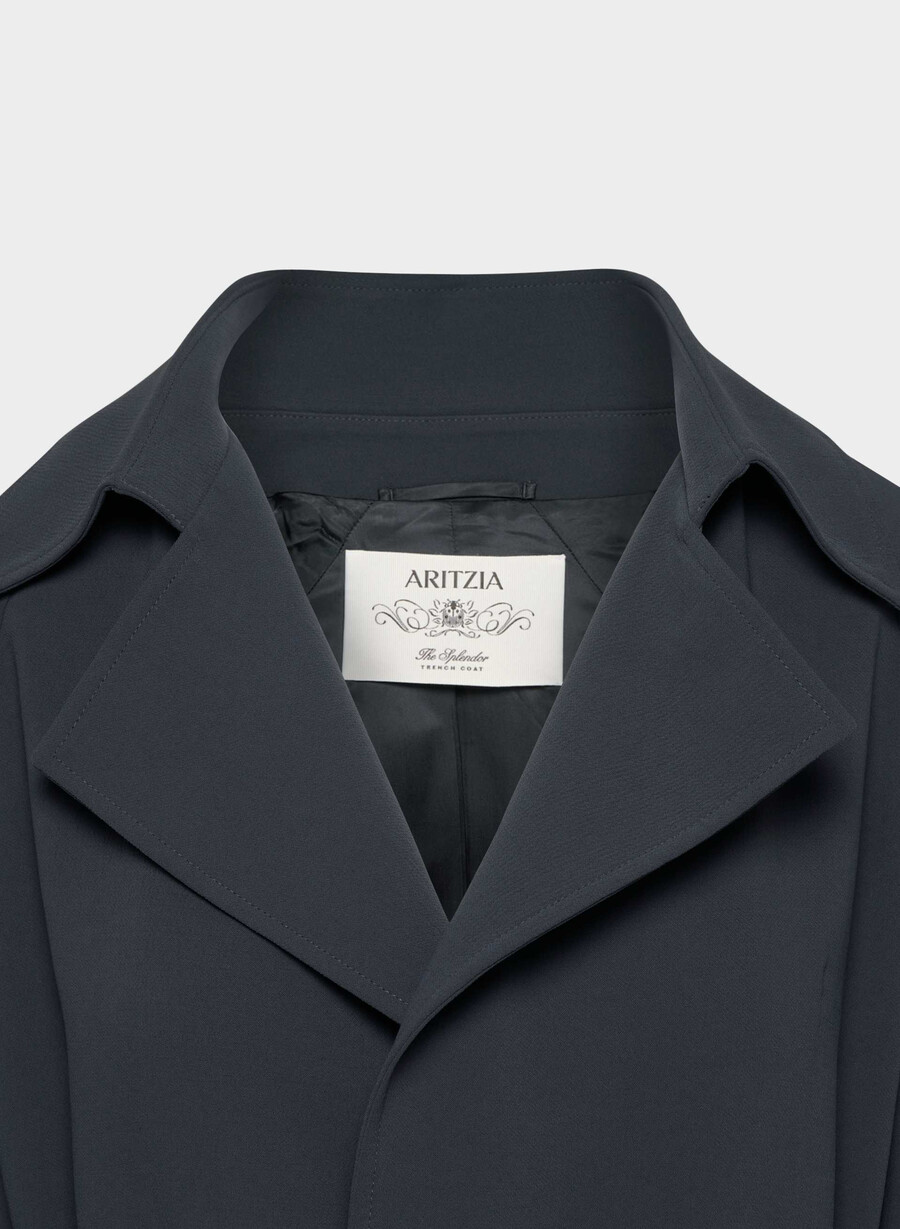 splendor trench coat - crepette mØrk navy