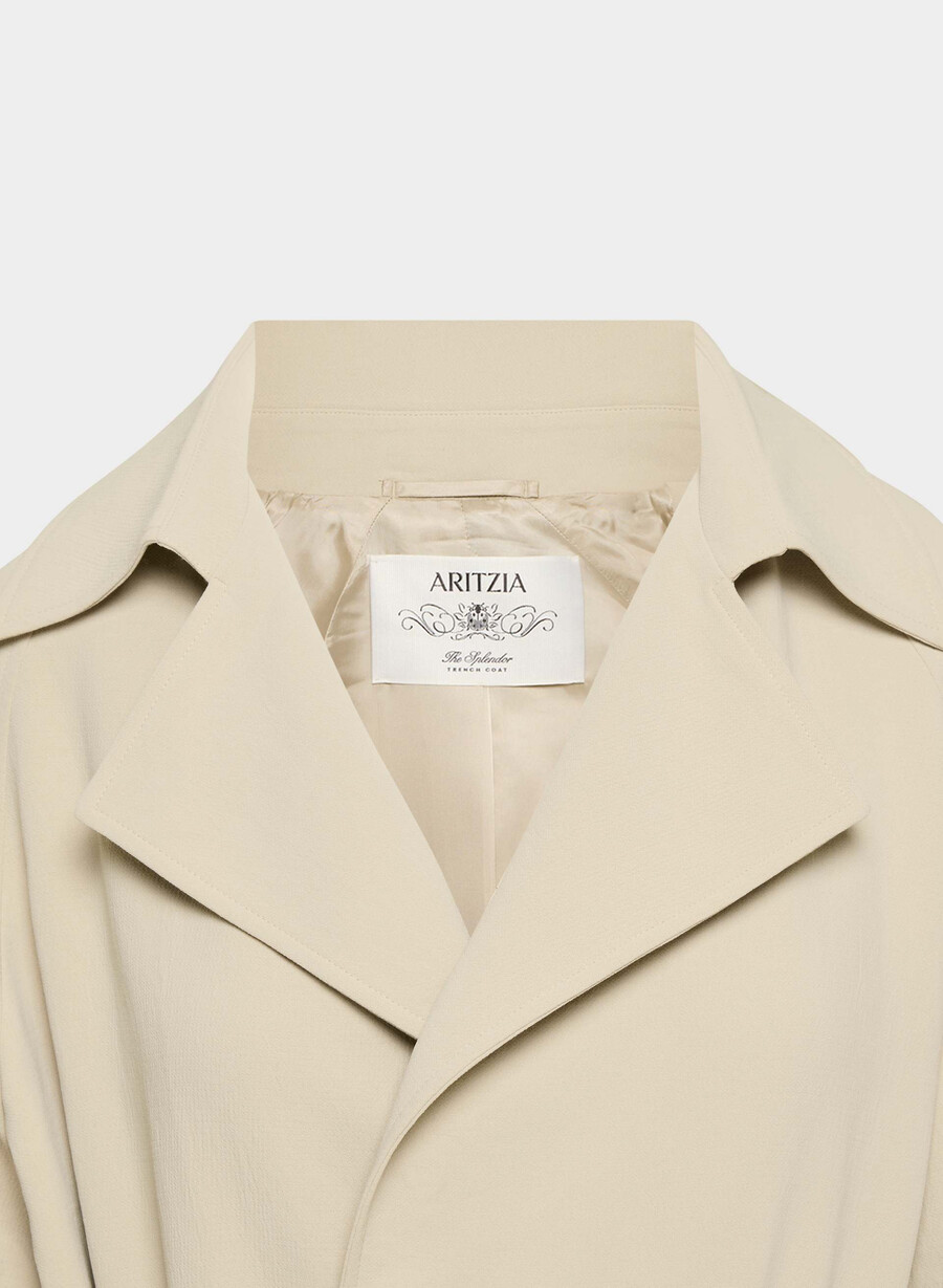 splendor trench coat – crepette marcona beige