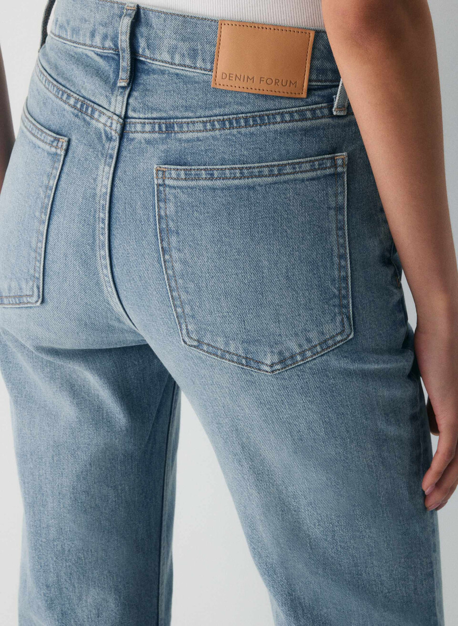 denim forum chloe high-rise bootcut jean bleu bellini vennligst