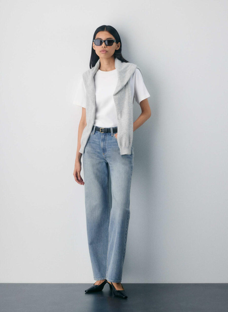 denim forum chloe high-rise bootcut jean bleu bellini vennligst