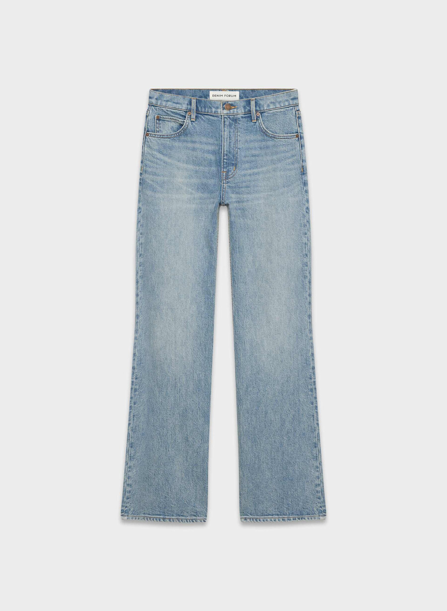denim forum chloe high-rise bootcut jean bleu bellini vennligst