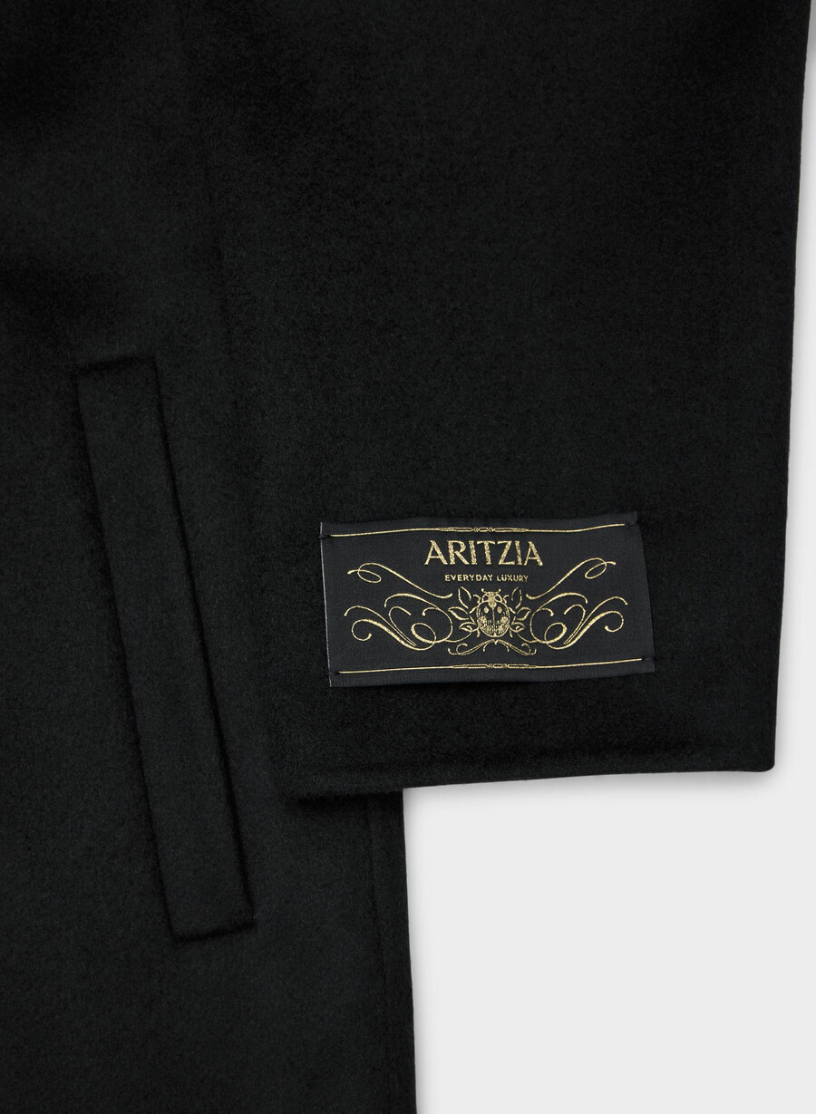 den eneste dobbeltsidige kåpen - luxe rewool svart