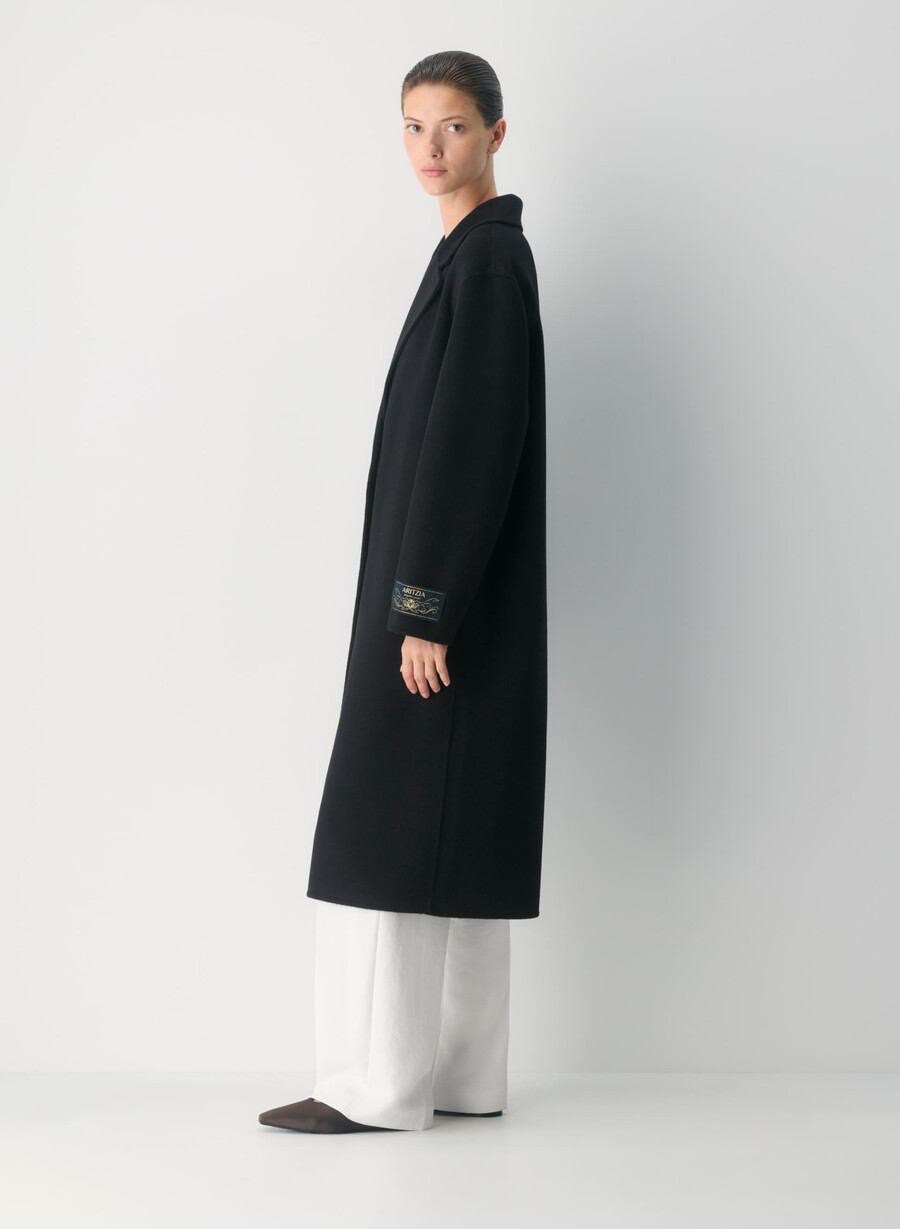 den eneste dobbeltsidige kåpen - luxe rewool svart