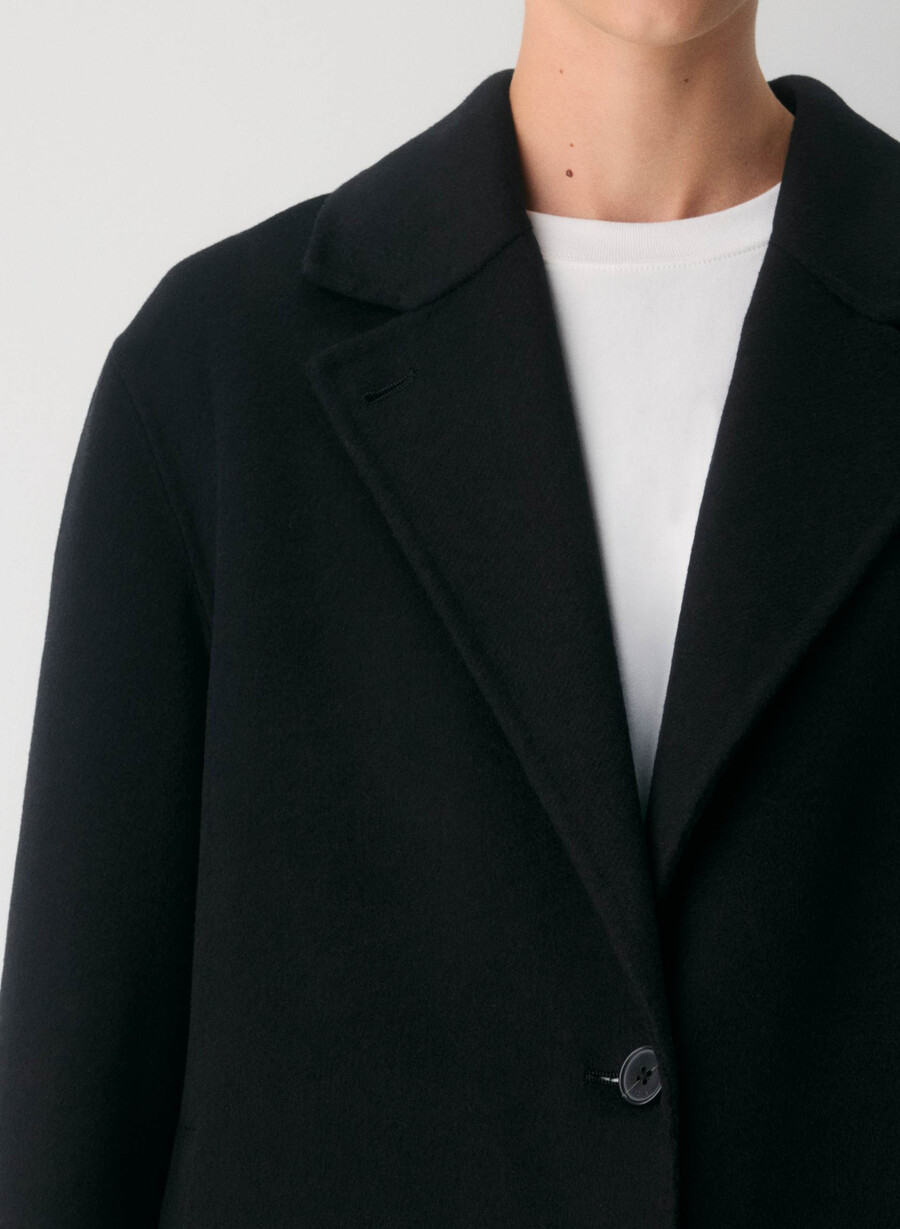 den eneste dobbeltsidige kåpen - luxe rewool svart