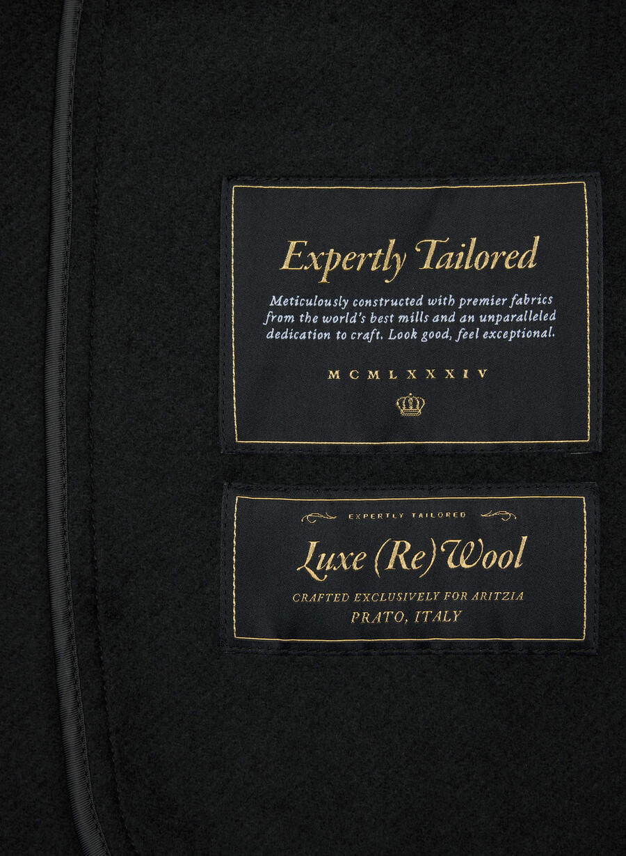 den eneste dobbeltsidige kåpen - luxe rewool svart