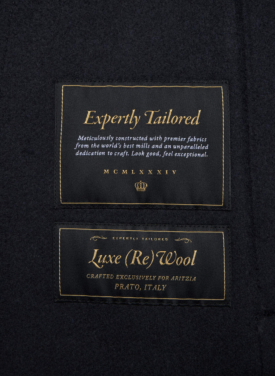 den eneste dobbeltsidige kåpen - luxe rewool mØrk navy