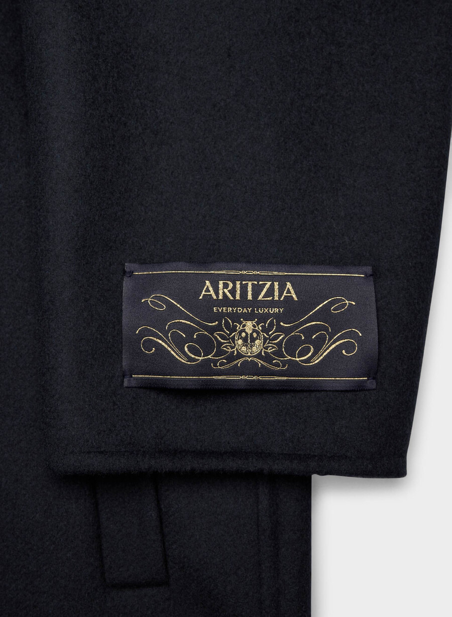 den eneste dobbeltsidige kåpen - luxe rewool mØrk navy