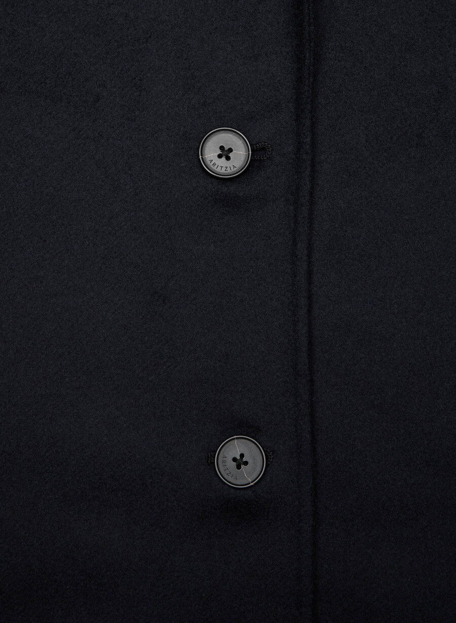 den eneste dobbeltsidige kåpen - luxe rewool mØrk navy
