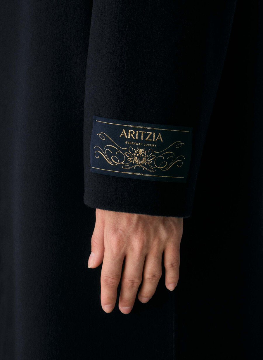 den eneste dobbeltsidige kåpen - luxe rewool mØrk navy