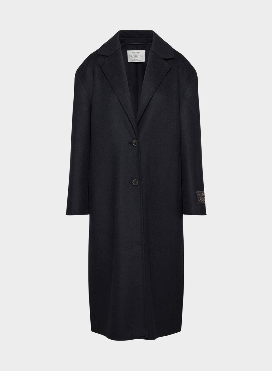 den eneste dobbeltsidige kåpen - luxe rewool mØrk navy