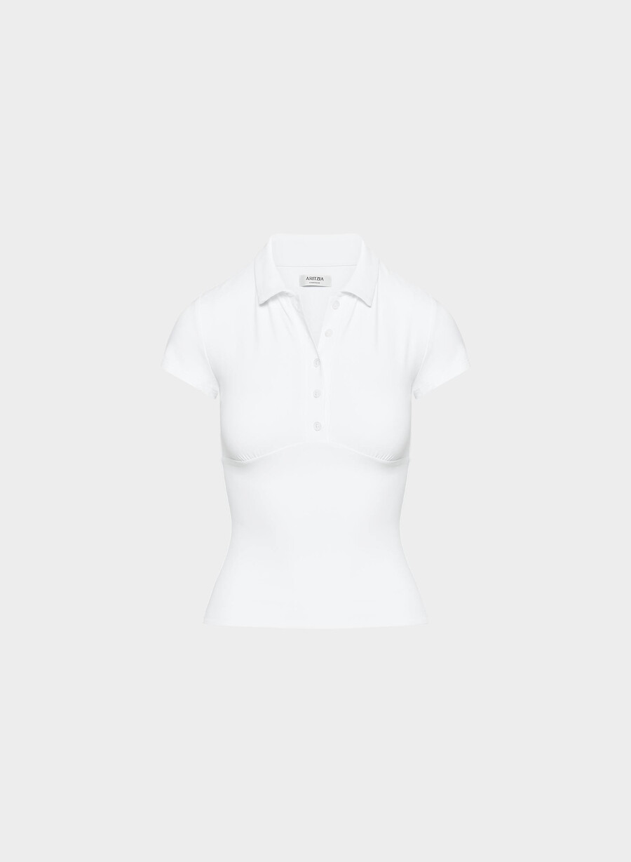 original contour flyer polo t-skjorte klar hvit