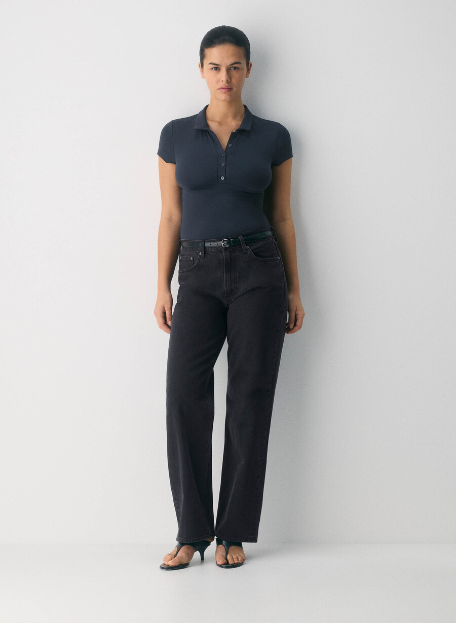 original contour flyer polo t-skjorte mØrk navy