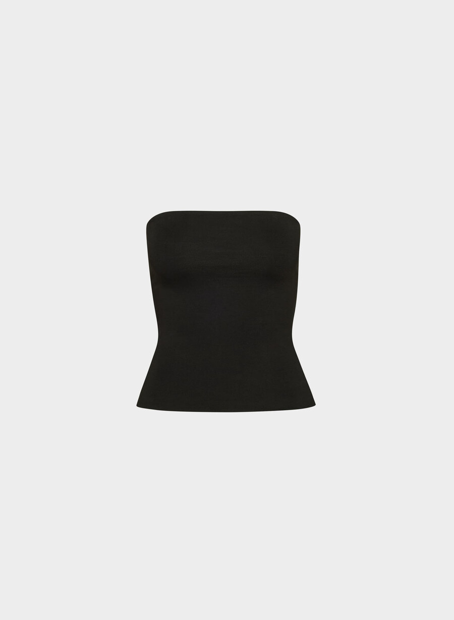 avslappet contour hi-hip tube-topp svart