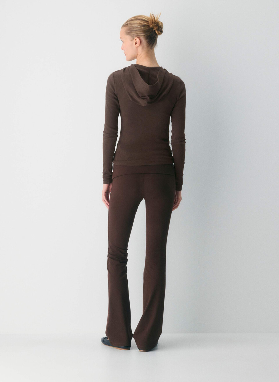 homestretch smooth amp foldover pant rich mocha brun