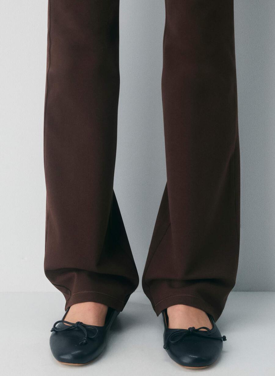 homestretch smooth amp foldover pant rich mocha brun