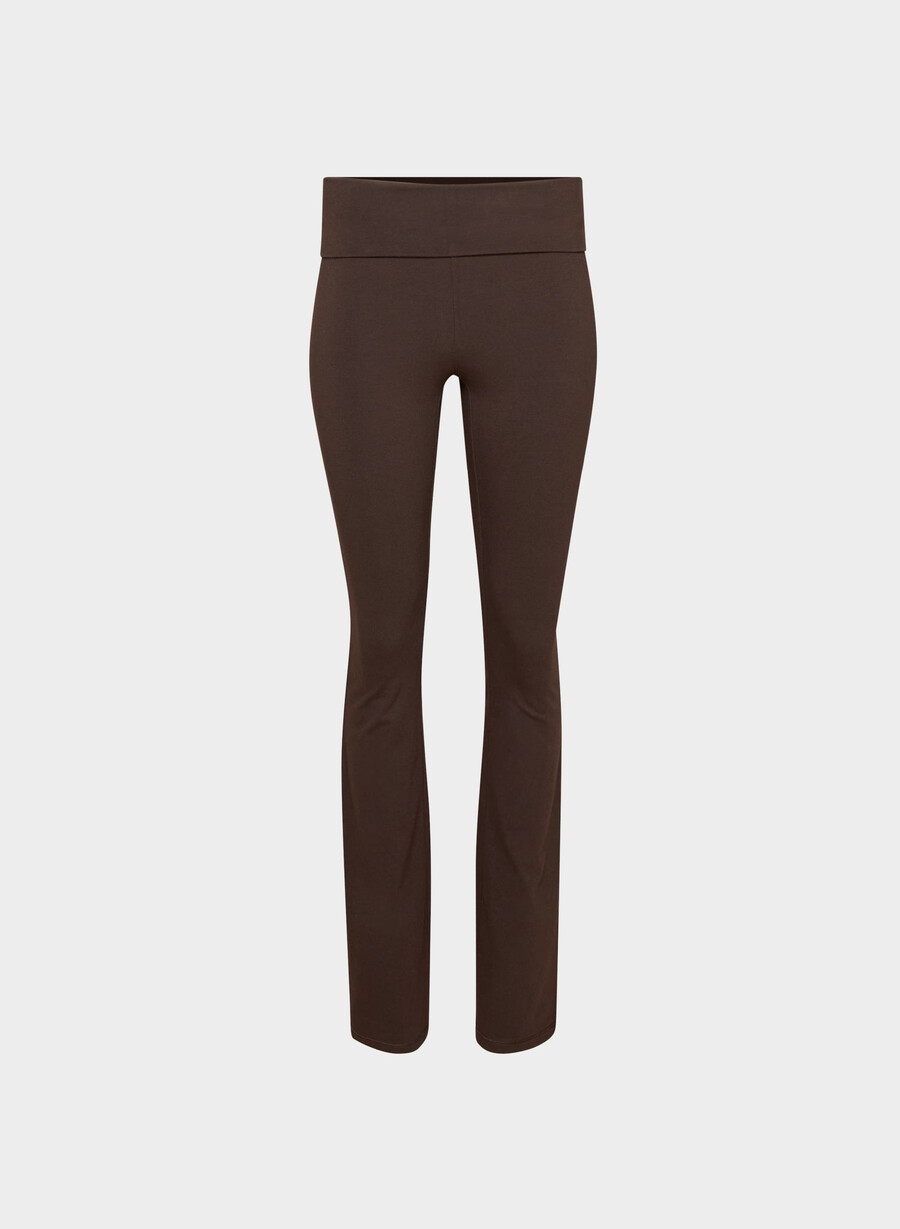 homestretch smooth amp foldover pant rich mocha brun