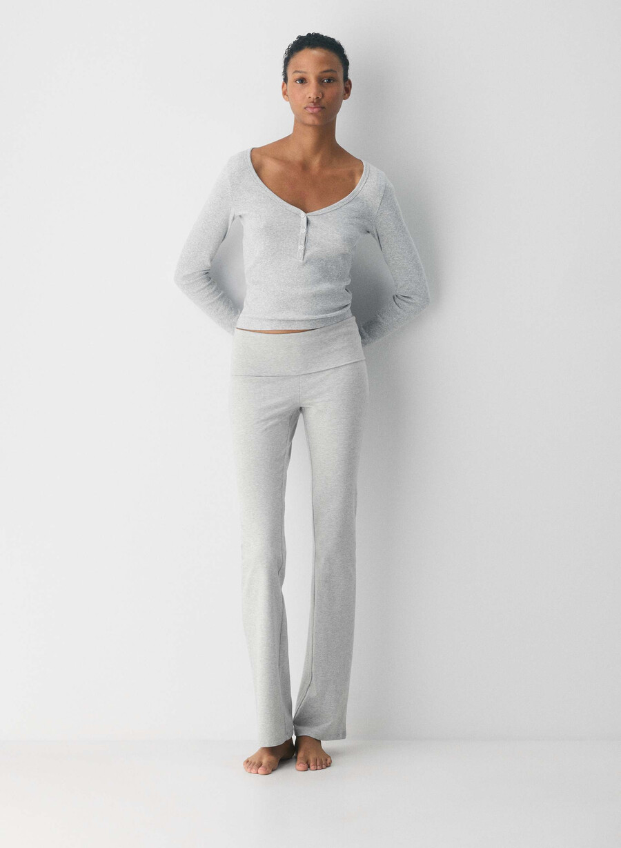 homestretch smooth amp foldover pant i melange krom