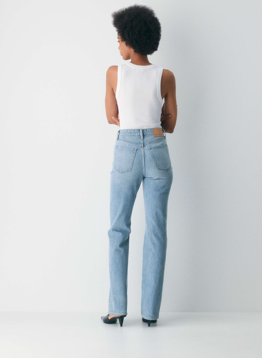 denim forum 90-tallet nina high-rise slim bootcut jeans 7 År bleu taboo