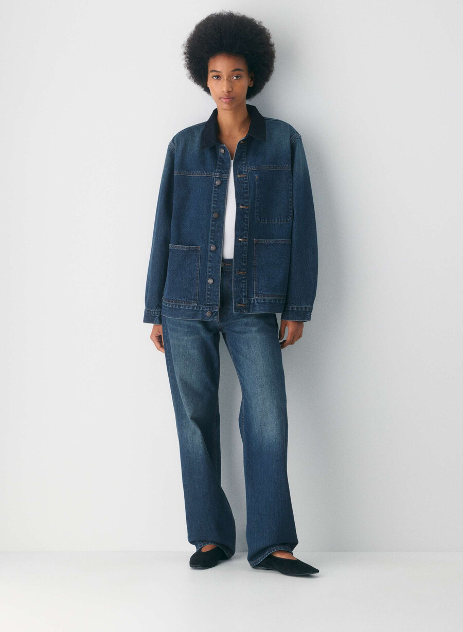 denim forum arbeidsklær denimskjortejakke be about dark bleu