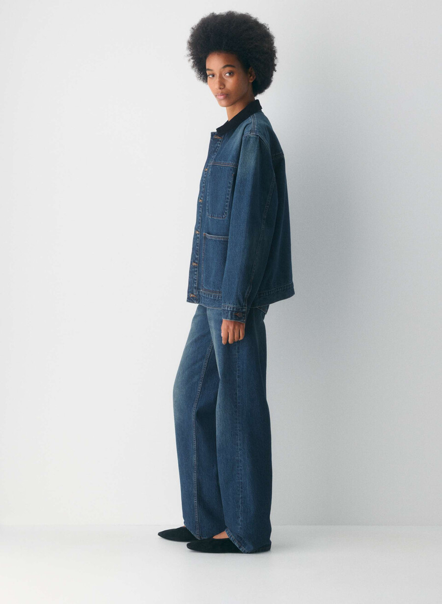 denim forum arbeidsklær denimskjortejakke be about dark bleu