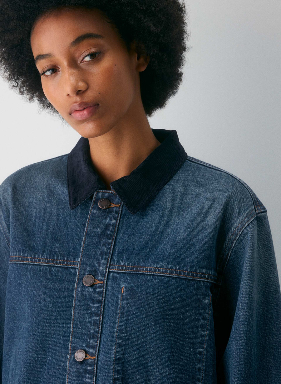 denim forum arbeidsklær denimskjortejakke be about dark bleu
