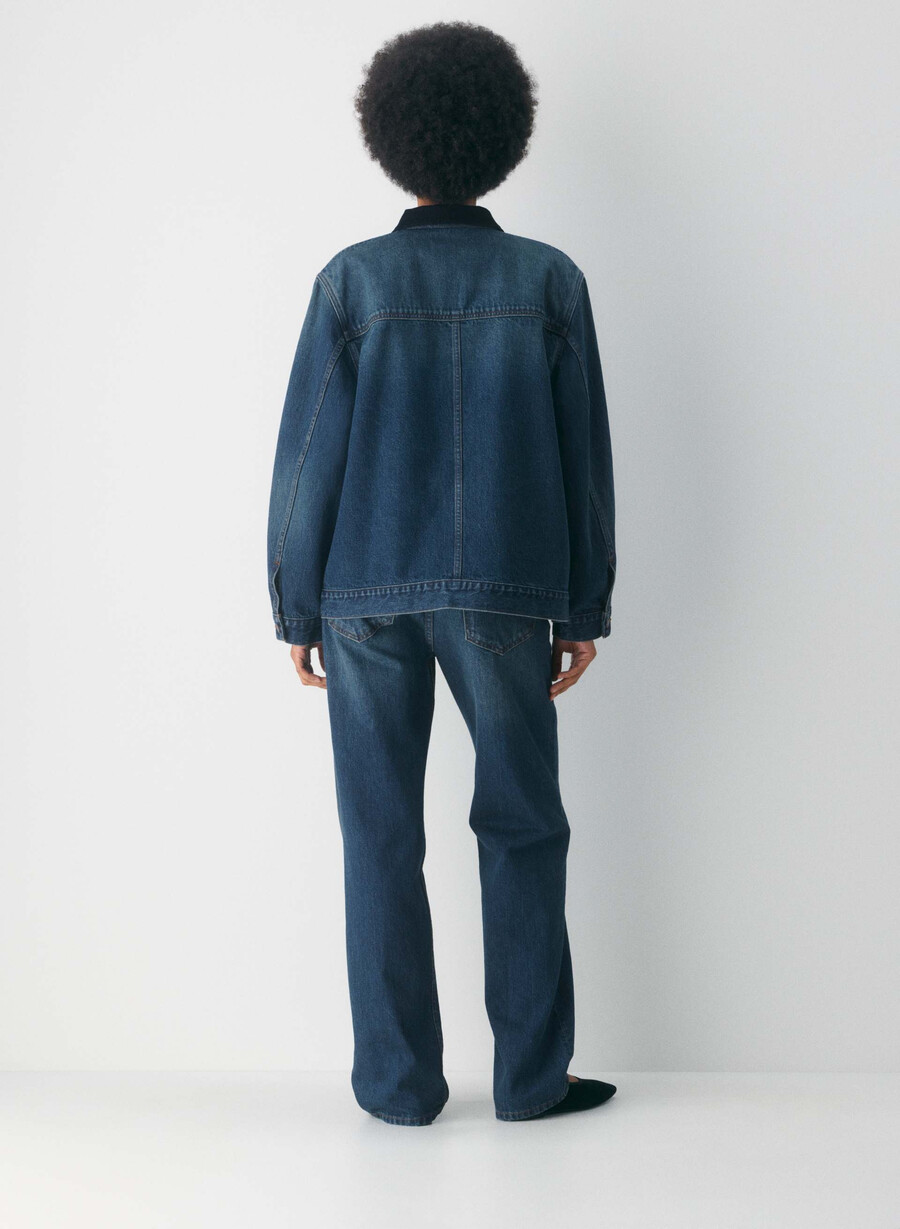 denim forum arbeidsklær denimskjortejakke be about dark bleu