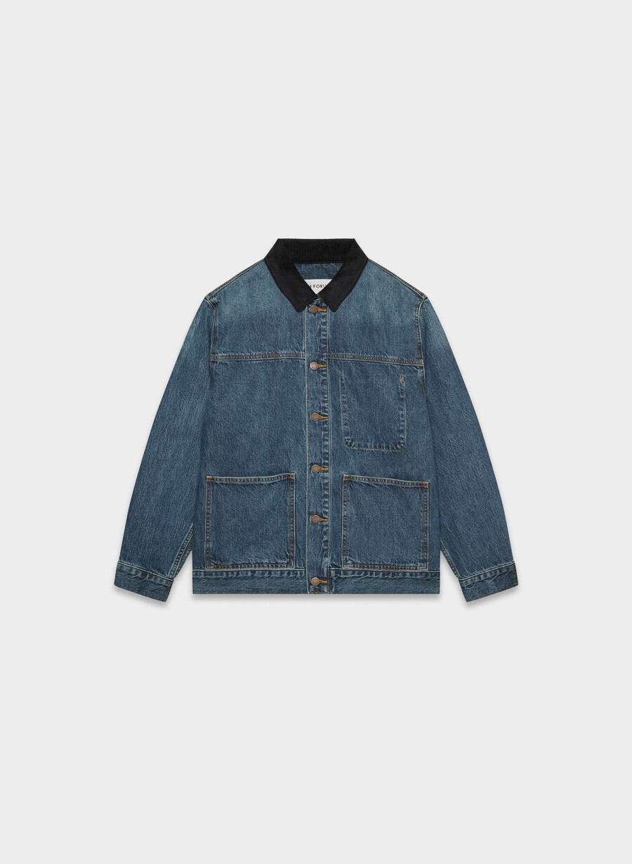 denim forum arbeidsklær denimskjortejakke be about dark bleu