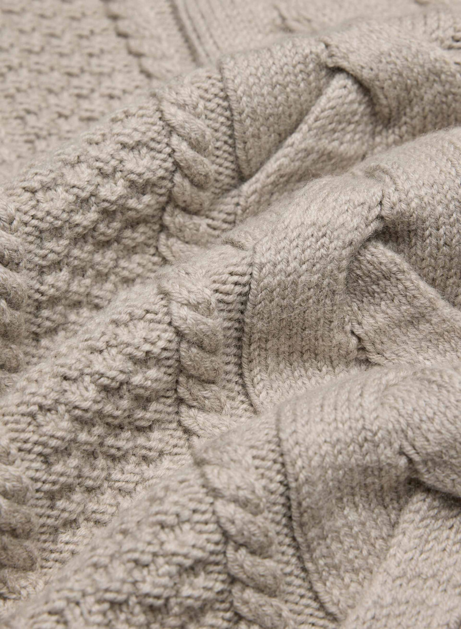 heritage knit merinoullgenser heather nomad taupe