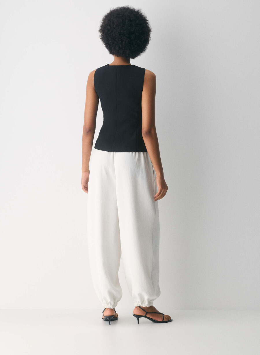 regal vest - crepette svart