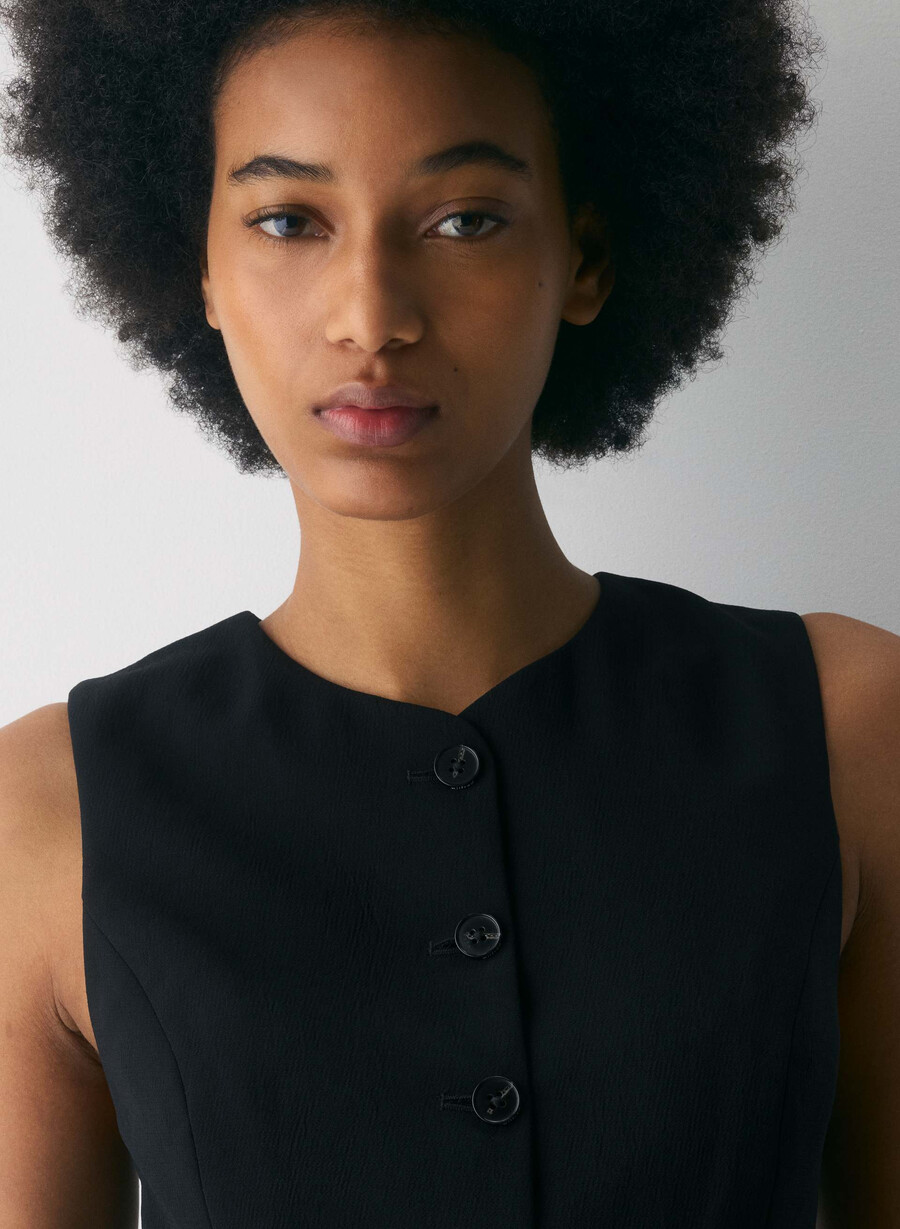 regal vest - crepette svart