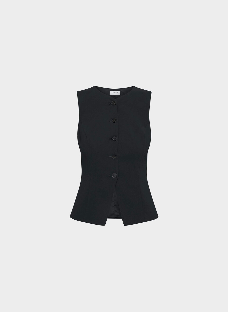 regal vest - crepette svart