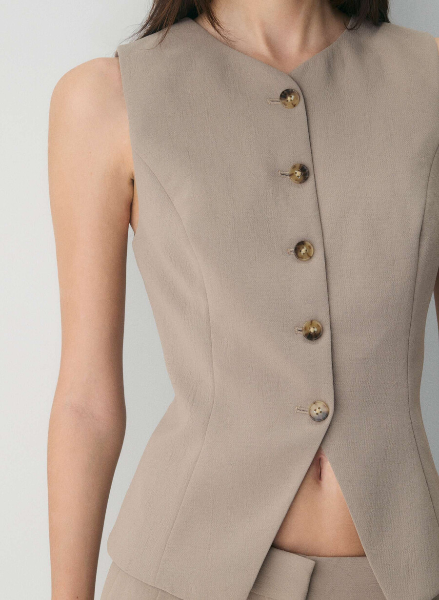 regal vest - crepette nomad taupe