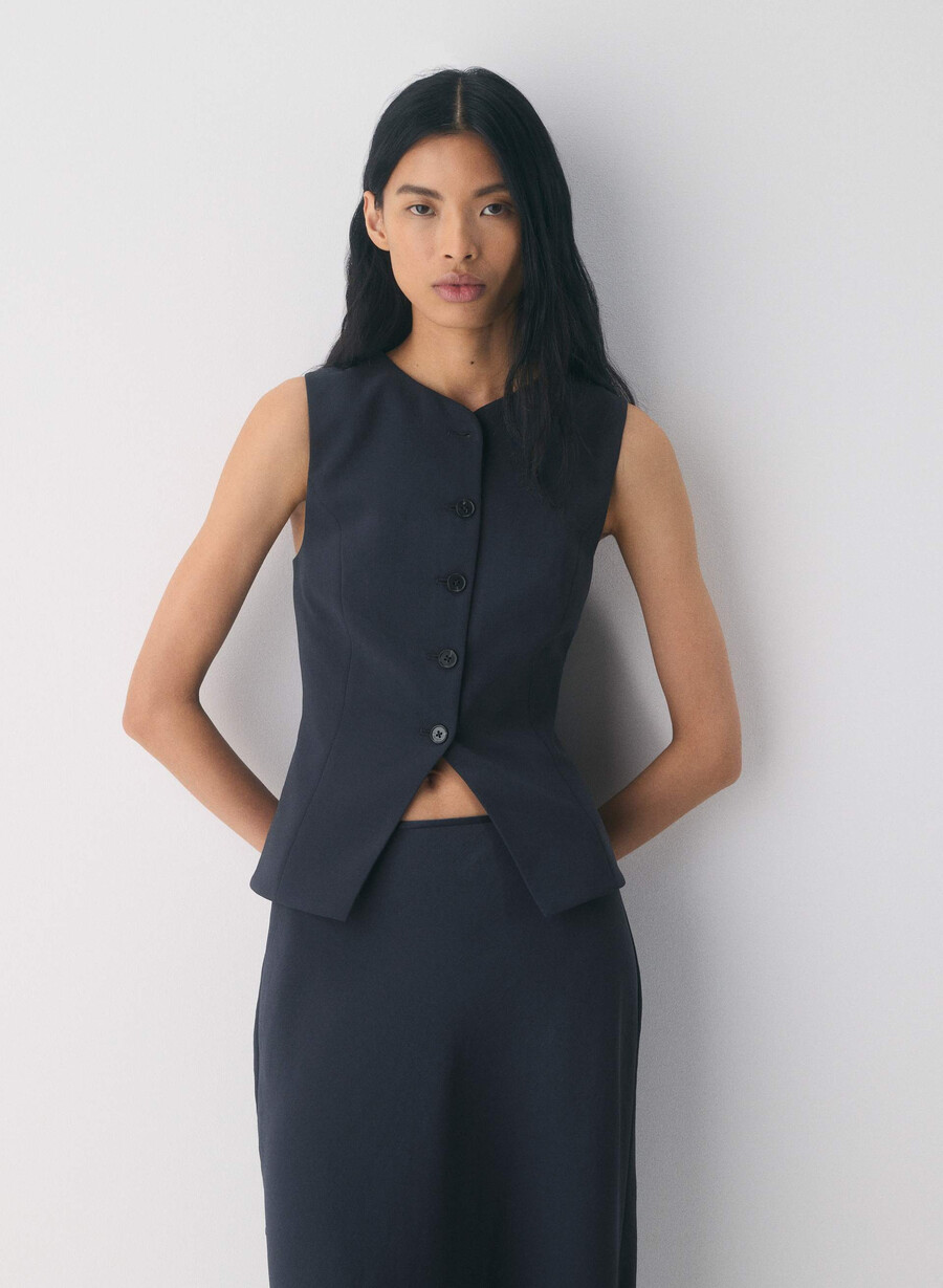 regal vest - crepette dark night navy