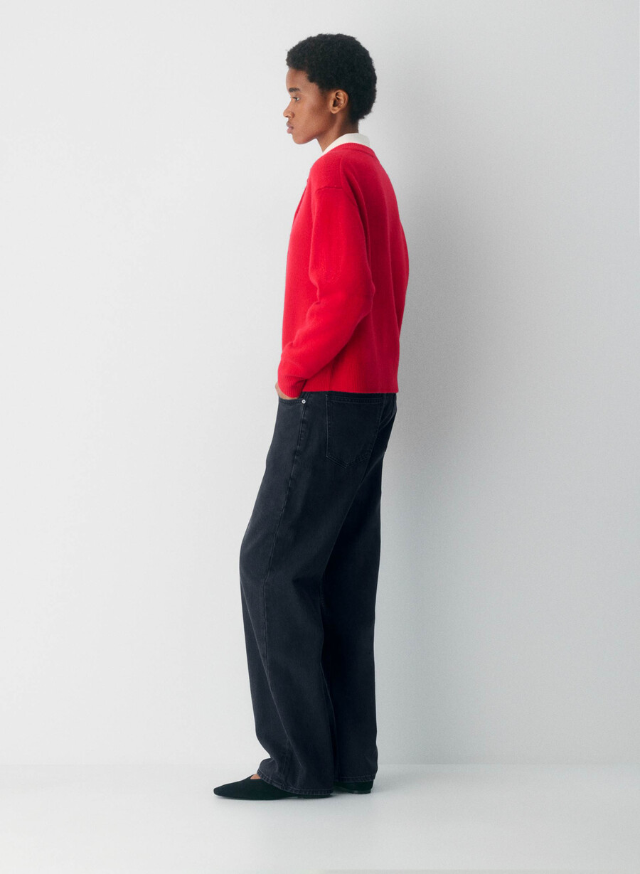 essential cashmere allegory cardigan blinkende rØd