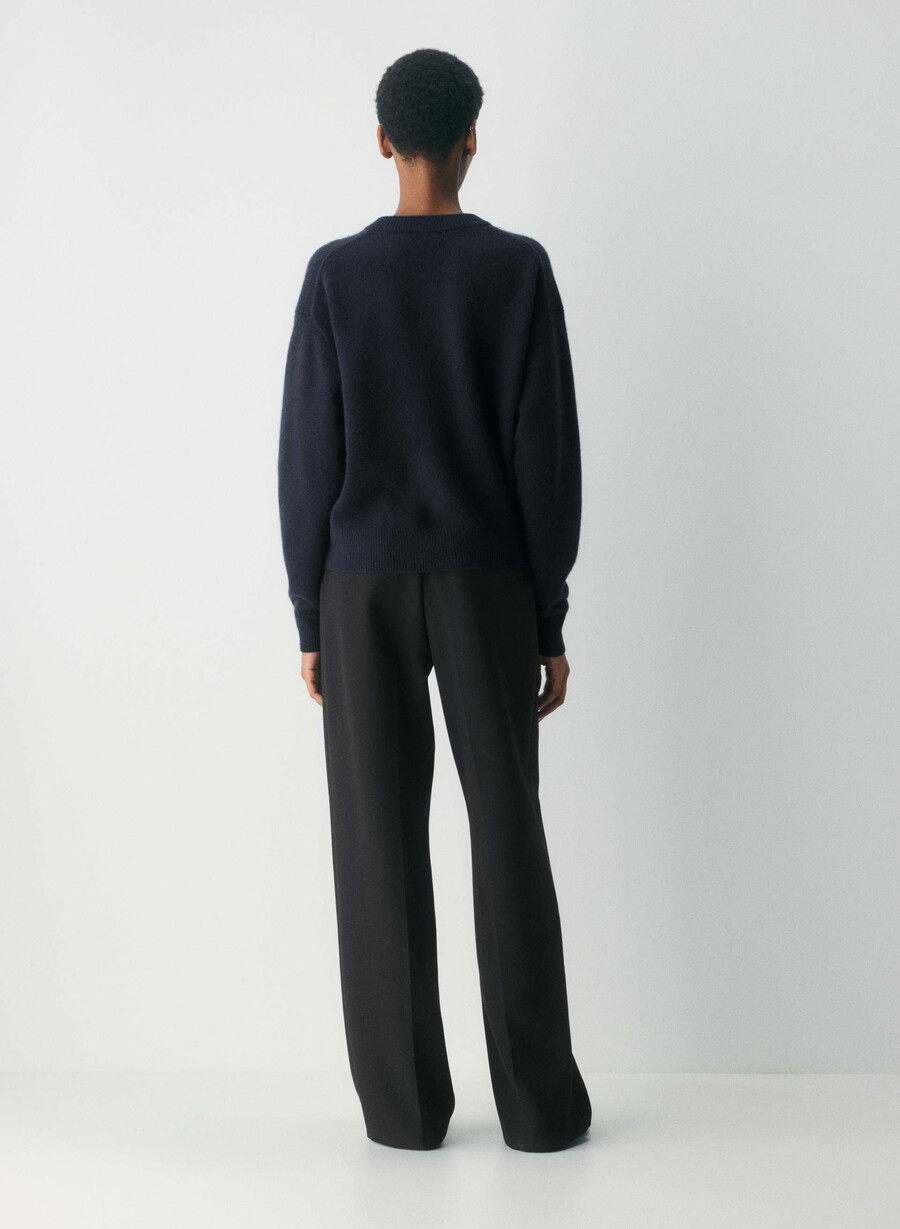 essential cashmere allegory cardigan mØrk navy