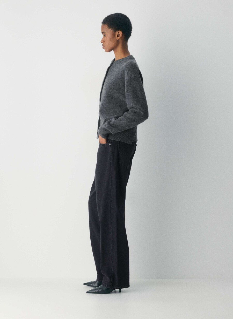 essential cashmere allegory cardigan lynggrønn