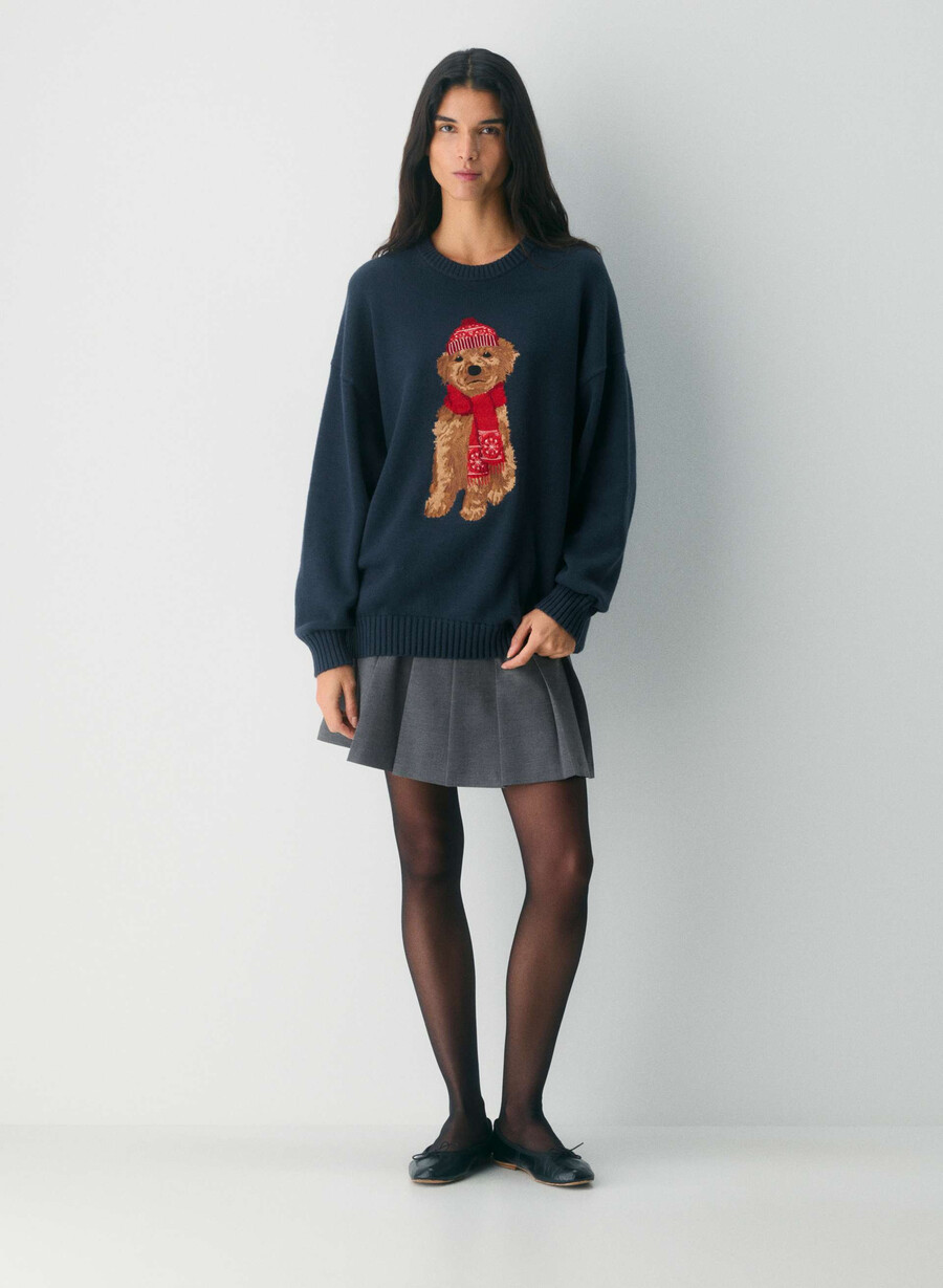 cotton charm peggy icon genser hvitgrå
