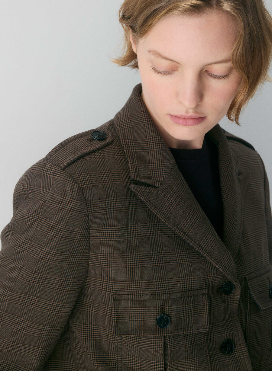 marsjjakke - twill merle chk cl tph chr